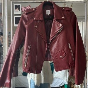 Princess Polly Red Moto Jacket